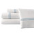0.2" x 102" x 106" Cotton and Polyester White and Blue 4 Piece California King Double Marrow Sheet Set