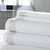 0.2" x 102" x 106" Cotton and Polyester White and Pink 4 Piece King Size Sheet Set