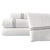 0.2" x 102" x 106" Cotton and Polyester White and Gray 4 Piece California King Double Marrow Sheet Set
