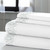 0.2" x 102" x 106" Cotton and Polyester White and Gray 4 Piece King Size Sheet Set