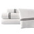 0.2" x 102" x 106" Cotton and Polyester White and Black 4 Piece California King Double Marrow Sheet Set