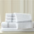 0.2" x 102" x 106" Cotton and Polyester White and Gray 6 Piece King Sheet Set