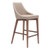 18" X 19.7" X 37" Beige Leatherette Counter Chair