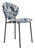 18.1" x 23.6" x 32.3" Leaf Multicolor & Black, Steel & Plywood, Chair - Set of 2