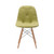 18.7" X 21.7" X 31.9" Green Velour Polyblend Wood Dining Chair