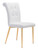 18.5" x 24" x 36" White, Leatherette, Painted Metal, Dining Chair - Set of 2