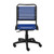 18.12" X 24" X 37.21" Blue Flat Bungie Cords Low Back Office Chair with Graphite Black Frame and Base