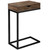 10.25" x 15.75" x 24.5" Brown Finish Drawer and Black Metal Accent Table