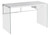23.75" x 48" x 30" White Clear Particle Board Glass Metal Tempered Glass Computer Desk