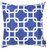 18"x18"Blue Nautica Latice Decorative Throw Pillow Cover Printed