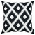 18"x 18" Black and White ikat Decorative Throw Pillow Cover Square