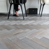 V4 Deco Parquet Silver Haze Brushed & Colour Hardwax Oiled Rustic Oak Engineered Wood Flooring