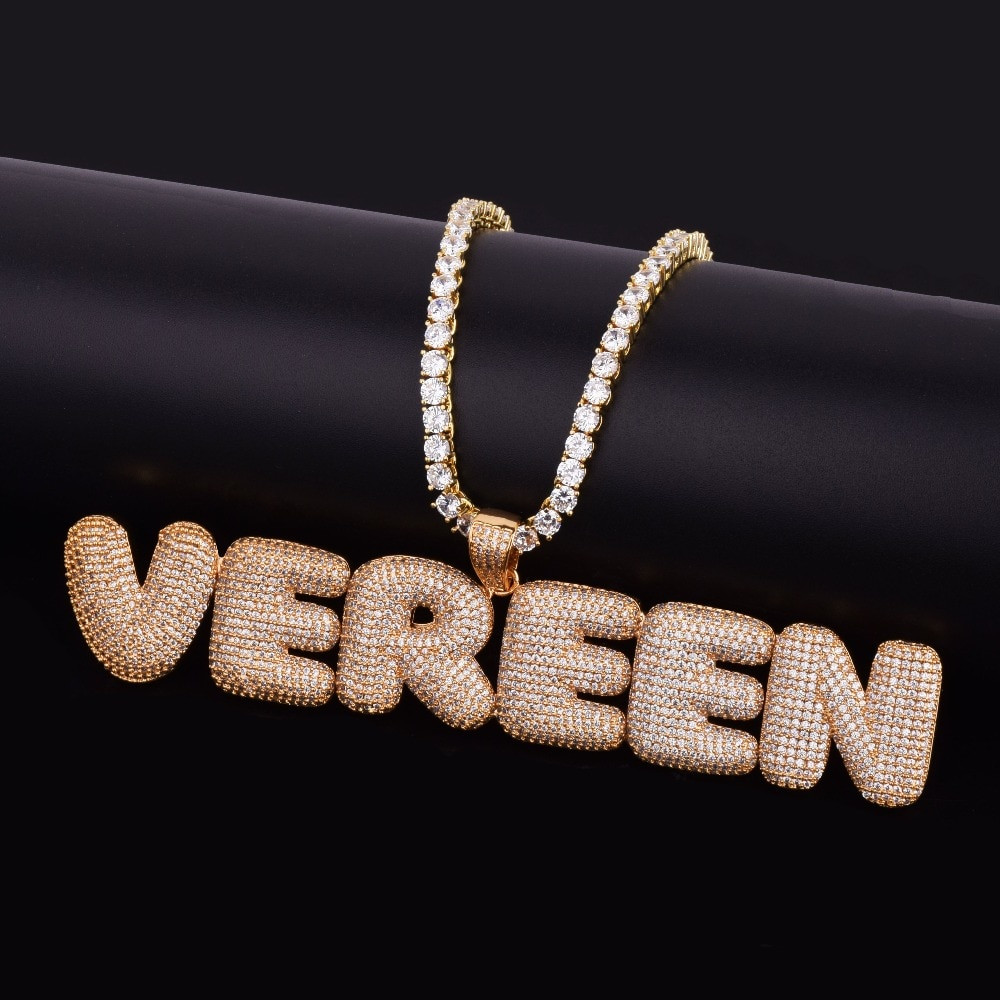 diamond bubble letter chain