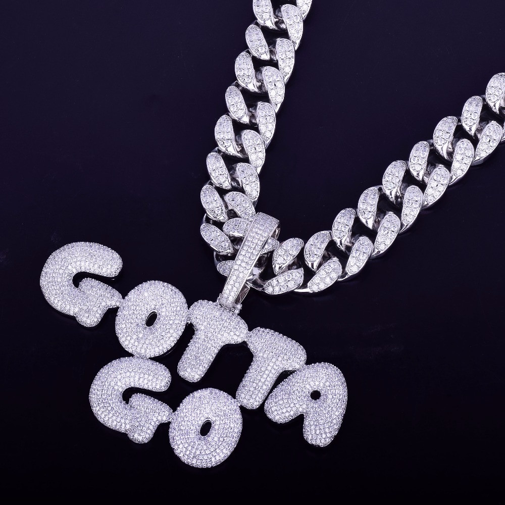 9 letter custom bubble letter chain