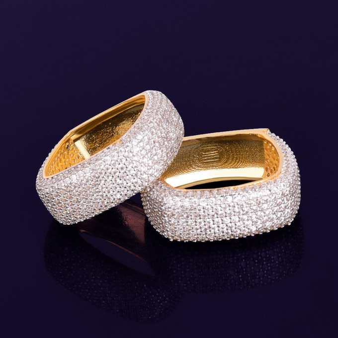 Shake up your world with a couple of AAA True Micro Pave Flooded Ice Hip Hop Rings