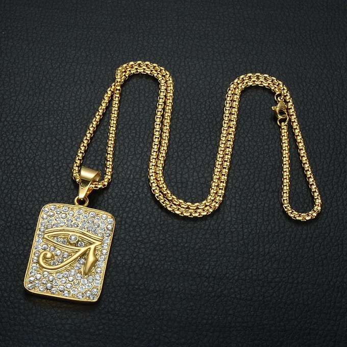 Accentuate The Bling With A Hip Hop Style Eye Of Horus Pendant!