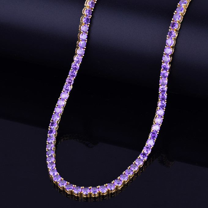 Go For The Passionate Purple Bling Iced Necklace NOW!