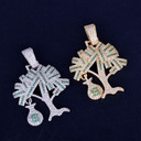 Iced Money Tree Pendant