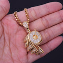 Golden Wipe | 24k Gold 925 Silver Hip Hop Toilet Paper Money Roll Pendant