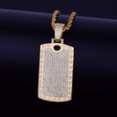 18k Gold AAA Micro Pave Hip Hop Chain Necklace