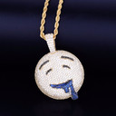 18k Gold Drool Over You Emoji Pendant