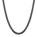 Mens 6MM 14k Gold Silver Black 316L Stainless Steel Miami Cuban Link Chain Necklace