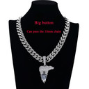 Hip Hop Full AAA 5A+ Micro Pave Stone Polar Bear Iceberg Pendant Chain Necklace