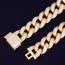 Miami Cuban Link 23mm 24k Gold Silver Rose Gold Hip Hop Chain Bracelet Set