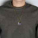 The Great Wave Off Kanagawa Iced Hip Hop Pendant Chain Necklace