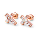 .925 Sterling Silver Over Rose Gold 