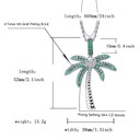 Flooded Ice AAA Micro Pave Coconut Palm Tree Hip Hop Pendant Chain Necklace