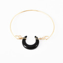 Black Gem Moon Eye 6 Pcs Boho Pineapple Chain Beaded Gold Bracelet Set