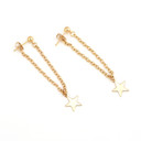 Womens Gold Boho Fashion Star Chain Gold Earrings