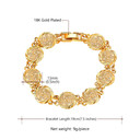 Fashion Jewelry 18k Gold Platinum Allah Coin Link Bracelets