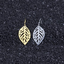 Boho Stainless Steel 14k Gold Silver Fashion Tree Of Life Leaf Earrings