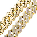 18mm Prong Setting Miami Cuban Link Big Clasp Flooded Ice Bling Bracelet