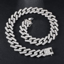 .925 Sterling Silver Hip Hop Cuban Link Chain Necklace