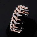 Crown Of Thorns Rose Gold 14k .925 Silver AAA Micro Pave Cuban Link Hip Hop Bracelet