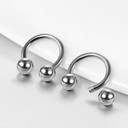 14k Gold Silver Black Over Solid Stainless Steel Bull Septum Nose Ring