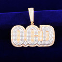 18k Gold Handset AAA Pave Stone Double Layer Custom Name Plate Chain