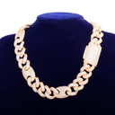 Big Dogs 18mm Street Rock Flooded Ice AAA Stone Designer Cuban Link Hip Hop Chains