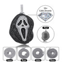 New Fashion Flooded Ice Dead Zone Scream Mask Hip Hop Pendant Chain Necklace