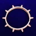 Micro Paved AAA Simulated Diamond Stone Rivet Spike Open Cuff Bangle Bracelet