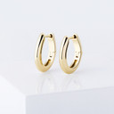 Solid .925 Sterling Silver Oval Loop Silver Gold Rose Gold Earrings