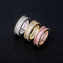 Hip Hop Baguette Pave 14k Gold 925 Silver Rose Gold Bling Fashion Rings