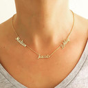 New Fashion Rose Gold Platinum 14k 1-5 Names Stainless Steel Custom Chain Necklace