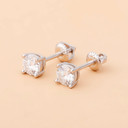 0.1ct - 1ct Flooded Ice Real Moissanite Iced Bling Hip Hop Earrings 