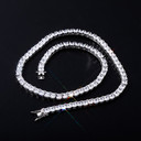 6mm Flooded Ice Princess Cut Square Choker Chain Necklace New Design 