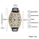 Mens Luxury Waterproof Leather Band Irregular Shape Fashion Hip Hop Watches