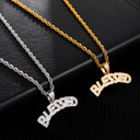 Flooded Ice 14k Gold 925 Silver Blessed Hip Hop Pendant Chain Necklace